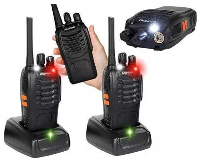 Produktbild von Walkie Talkie PMR Funkgerät 2er Set Große Reichweite mit Taschenlampe