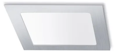 Imagen del producto de Forlight - Foco empotrable de techo Easy CCT, cuadrado, de 225x225 mm, con carcasa de aluminio y difusor de poliestireno niquelado satinado, opal