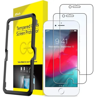 Image de Film de protection pour iPhone SE 3/2, 8, 7, 6s, 6 | 2 pièces | Verre trempé | Livré avec outil de pose
