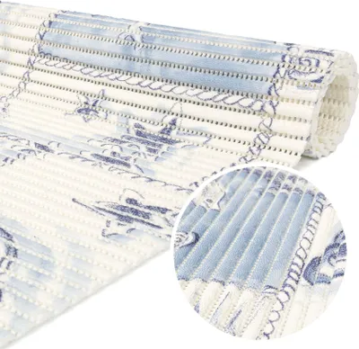 Produktbild von Badematte Anti-Rutsch-Matte für Bad Weichschaummatte Premium Delfine Badvorleger Blau-Weiß Breite 65 cm Länge 200 cm