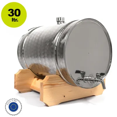 Produktbild von Edelstahlfass liegend 30 Liter Speiseöl-Behälter Lagerbehälter Schnapsfass