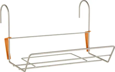 Produktbild von Dehner Blumenkastenhalter Mary, ca. 38 x 21 x 28 cm, Metall, hellgrau