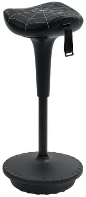 Produktbild von Bürohocker mit Schwenkfunktion, ergonomischer Hocker, höhenverstellbar 65,5-83,5 cm 120° neigbar Schwarz
