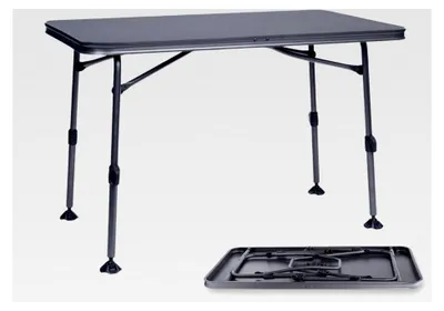 Produktbild von Molveno Campingtisch | Höhenverstellbarer Klapptisch 115 x 70 cm aus Aluminium | Klappbarer Camping- und Gartentisch | Falttisch für Balkon und Terrasse