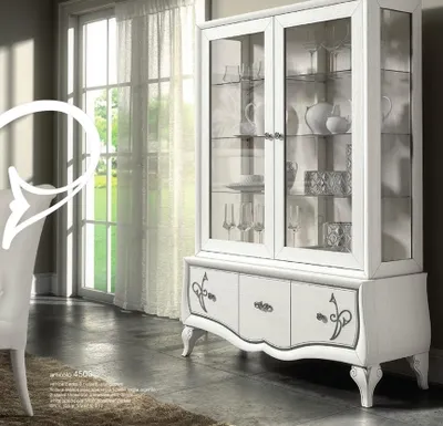 Immagine prodotto di Vetrina Vetrina di vetro Stile antico Vetrine di legno moderno Mobili italiani