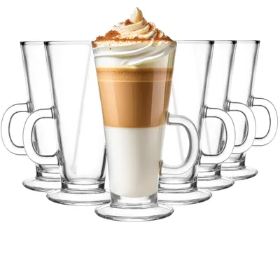 Gläserset 6 x 250 ml Kaffee- und Teegläser, spülmaschinengeeignet