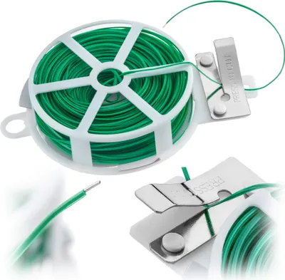 Produktbild von KADAX PVC-Gartendraht mit Pflanzenschneider, 50 m