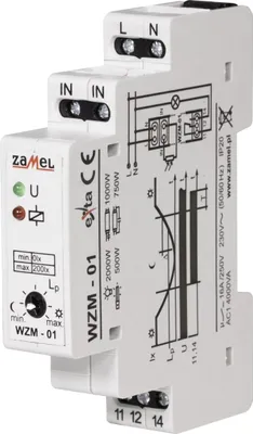 Immagine prodotto di Interruttore crepuscolare senza sensore 230 AC, WZM-01, exta Zamel