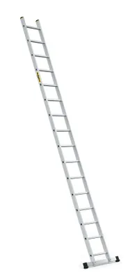 Produktbild von Drabest | Leiter - Aufstiegsleiter - 16 Sprossen - Tragfähigkeit 150 kg - Aluleiter 1x16 Stufen -  Professionelle Anlegeleiter