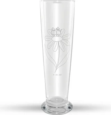 Produktbild von Mr. & Mrs. Panda Bierglas Hummel Blume - Transparent - Geschenk, Bier Glas, Biene, Weizenbier, Weißbierglas, Mr Mrs Weizenglas, Feld, Lustige Sprüche, Hummeln, Wespe