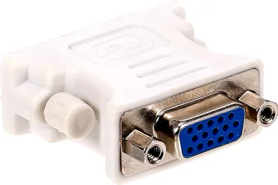 Zdjęcie produktu dla Przejściówka DVI na VGA Przejściówka DVI (24 + 1) męska na VGA żeńska do komputera stacjonarnego laptopa monitora projektora