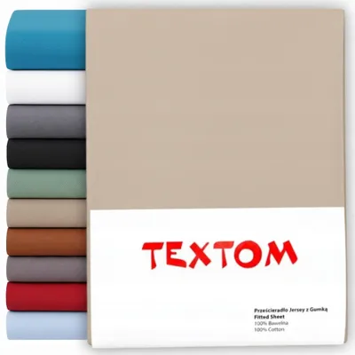 Produktbild von Textom Baumwoll-Spannbettlaken Jersey 120x200 cm Weich Dick