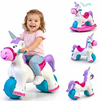 Image de Feber Interactive Rocking Unicorn 2 en 1 – Porteur de course