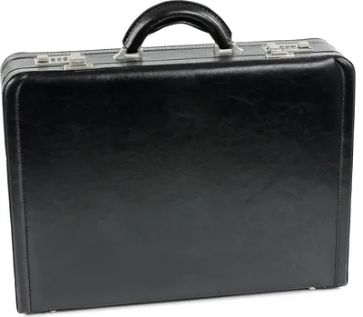 Produktbild von Aktenkoffer Pilotenkoffer Piloten Akten Koffer Leder Schwarz 44 x34x11cm Bowatex