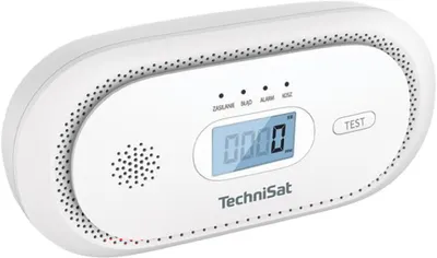 Obrázok produktu pre Detektor oxidu uhoľnatého s alarmom Technisat, biela farba