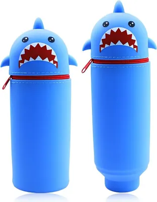 Produktbild von Kawaii Etui 2-in-1, 18,5 x 6,5 cm, silikon, multifunktional, Tiermotiv, Reißverschluss, Farbkreide und Marker, für Legami-Stifte