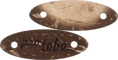 Image de Écusson 'pour toi' coco 28x10mm - set of 2 - 28x10 mm - Marron