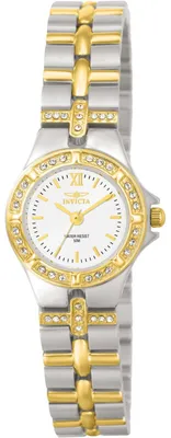 Obrázek produktu pro Invicta Wildflower 0133 Dámské Hodinky - Quartz Hnutí - Nerezová Ocel s Bílým Ciferníkem - 22 mm