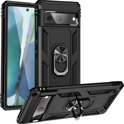 Produktbild von Mobigear Armor Ring  Google Pixel 7 Hülle Hardcase Backcover Stoßfest mit Ringhalter - Schwarz
