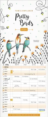 Produktbild von Familienplaner Pretty Birds 2026