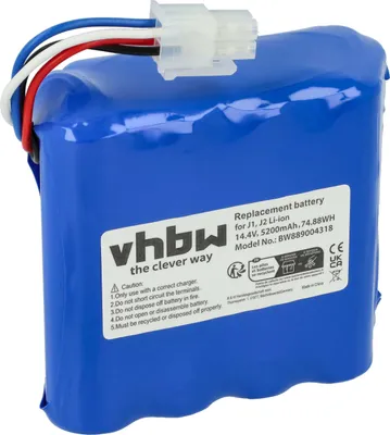 Produktbild von vhbw Akku Ersatz für Narwal C392-B-4S2P, XNY4S2PB, C392-C1-4S2P, C392-C2-4S2P für Saugroboter (5200 mAh, 14,4 V, Li-Ion)