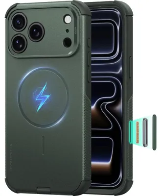 Obrázok produktu pre Puzdro na iPhone 18 Pro / 17 Pro, značky ESR, model Cyber Tough, s technológiou MagSafe, zelené