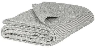 Produktbild von Ib Laursen Decke Quilt Weiß Dunkelgrau gestreift (180x130cm)