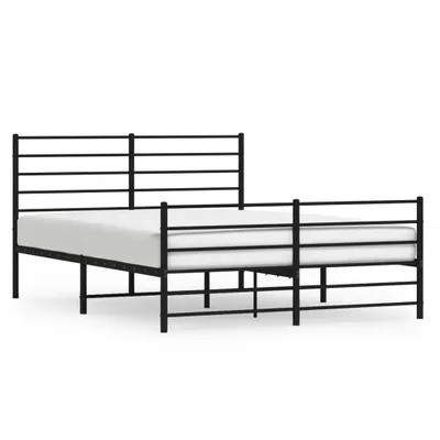 Immagine prodotto di vidaXL Struttura letto con testiera e pediera in metallo nero 140x190 cm