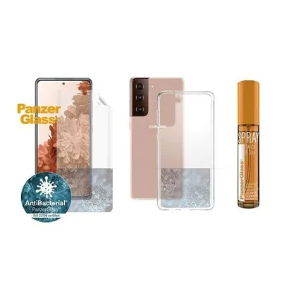 Image de Kit de protection Panzerglass pour Samsung Galaxy S21+ Tpu Film + Clearcase + Cleaning fluid 30Ml