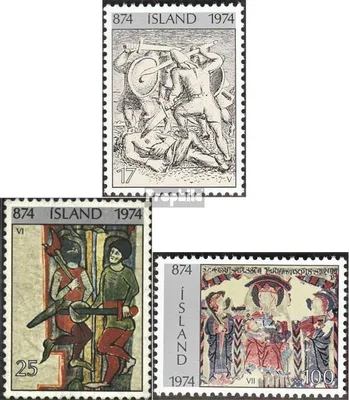 Produktbild von Briefmarken Island 1974 Mi 491-493 (kompl.Ausg.) postfrisch Besiedlung