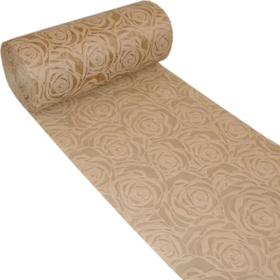 Produktbild von Dekoflor® Tischläufer Rosenmuster - walnuss - 300mm 25m -56-300-25-39