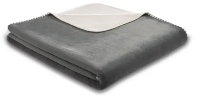 Produktbild von Biederlack Plaid mit Muschelsaum Soft&Cosy Farbe anthracite Größe 150 x 200