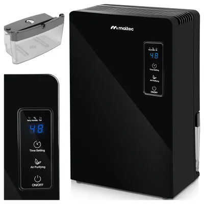 Obrázek produktu pro Odvlhčovač vzduchu elektrický Sušička vzduchu s časovačem Maltec Dh-2200 Automatické odmrazování, objem 2,2 l Bílý účinný 90W