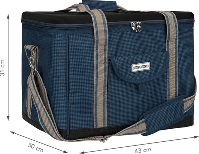 Produktbild von anndora Kühltasche XL 40 Liter - Hahnentritt - blau - Hahnentritt