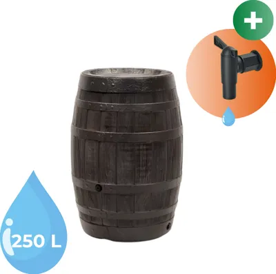 Obrázok produktu pre Sud na dažďovú vodu BOTAQUA, 250l, hnedá