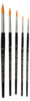 Image de Brosses Gold Line rondes, 5pcs.