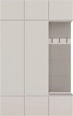 Produktbild von raumhirsch GARDEROBENSCHRANK modern, Schrank Set Kleiderschrank - Schuhschrank Kaschmir 150/238/35
