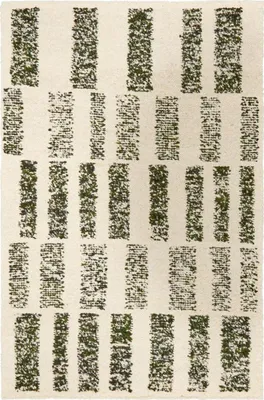 Produktbild von Handgefertigter Wohn- und Schlafzimmerteppich aus Wolle mit geometrischem Muster CORMO