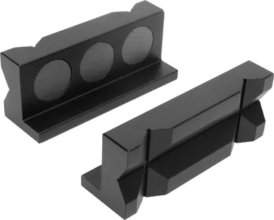 Immagine prodotto di 2 ganasce per morsa, lega di alluminio, blocco ganasce magnetico, inserto di serraggio, cuscinetto di protezione