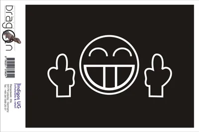 Produktbild von Aufkleber / Autoaufkleber - JDM / Die cut / Auto / OEM - Smile F... You 210x105mm silber - Heckscheibe / Heckscheibenaufkleber