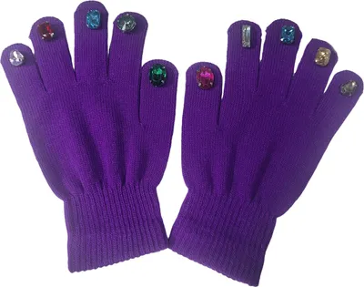 Produktbild von Damen-Strickhandschuhe mit Strasssteinmuster, dick gefüttert, winddicht, ideal für Winter, Reiten und Outdoor-Aktivitäten. Modische Accessoires.