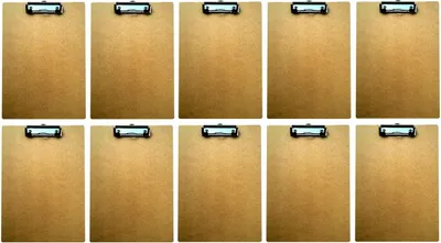 Produktbild von 10 Set Klemmbrett A4 Holz mit Klemme aus Metall | Schreibunterlage | Clipboard