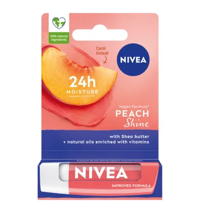 Obrázek produktu pro Nivea Pielęgnująca pomadka do ust Peach Shine, 4.8g