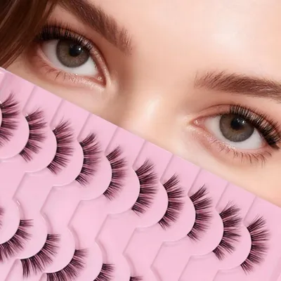 Produktbild von Künstliche Wimpern 10 Paar 3D Faux Mink Halbe Wimpern BY02
