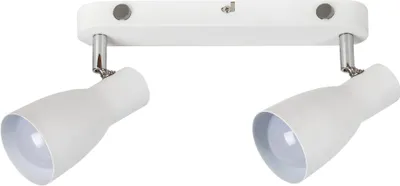 Productafbeelding van Rabalux 6027 Plafondlamp met 2 spots, zwart, E27, wit, minimalistisch design, 26 cm