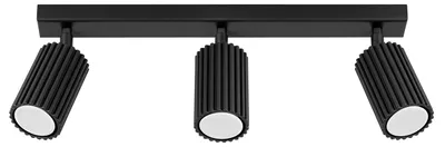 Zdjęcie produktu dla Spot KARBON czarny 3xGU10x10W aluminium wym:16,5x45x6,5cm IP20 Sollux Lighting
