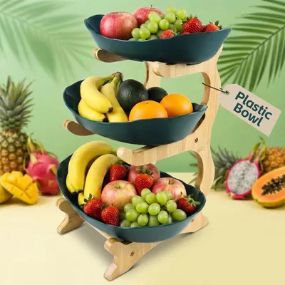 Produktbild von Platzsparende Obstschale mit 3 Ebenen