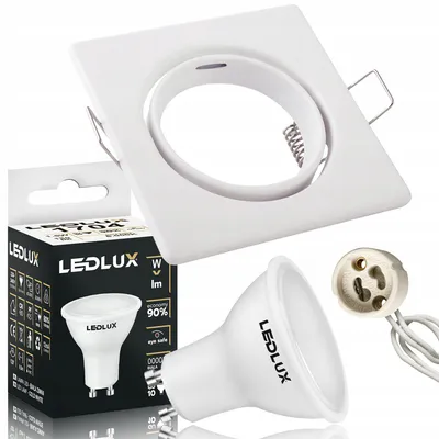 Produktbild von LEDLUX Weißer quadratischer Einbaustrahler 3,5W GU10