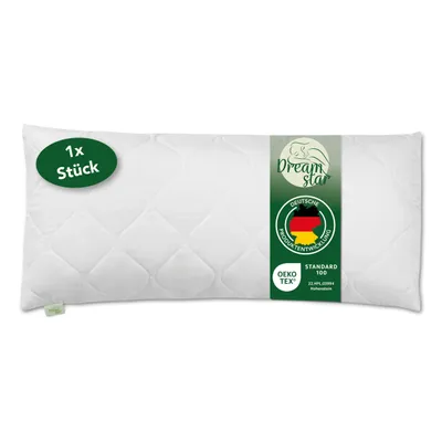Produktbild von Premium Steppkissen 40x80 cm | fest | DREAMSTAR Mikrofaser Kopfkissen | für Allergiker geeignet, fest & pflegeleicht