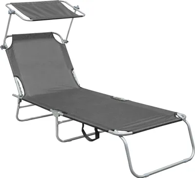 Produktbild von Aga Garten-Liegestuhl MR4254-Grey mit Baldachin